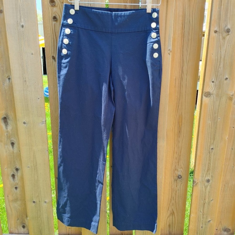 TALBOTS HIGH-WAIST WIDE-LEG SAILOR PANT BNWT Size 2